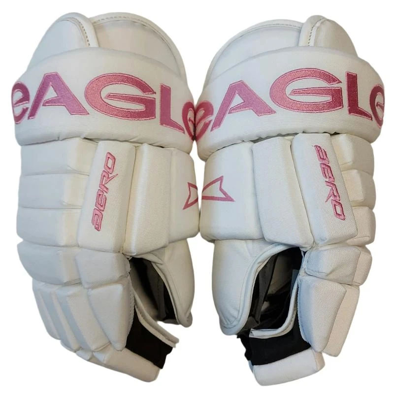 Eagle Custom Aero White & Pink Gloves - Senior 3 Eagle Custom Aero White & Pink Gloves - Senior