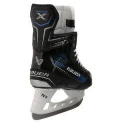 Bauer X Hockey Skates - Junior (2023) -Hockeyvancouver Bauer Hockey Skates Bauer X Junior 2023 Black Blue back side facing right