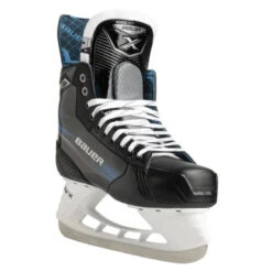 Bauer X Hockey Skates - Junior (2023) -Hockeyvancouver Bauer Hockey Skates Bauer X Junior 2023 Black Blue side front facing right