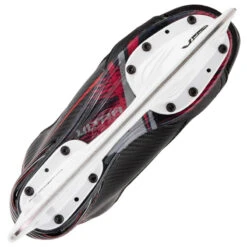Graf Ultra G3075 Hockey Skates - Senior -Hockeyvancouver Graf Hockey Skates Graf Ultra G3075 Senior Black Red bottom facing upper right of right skate