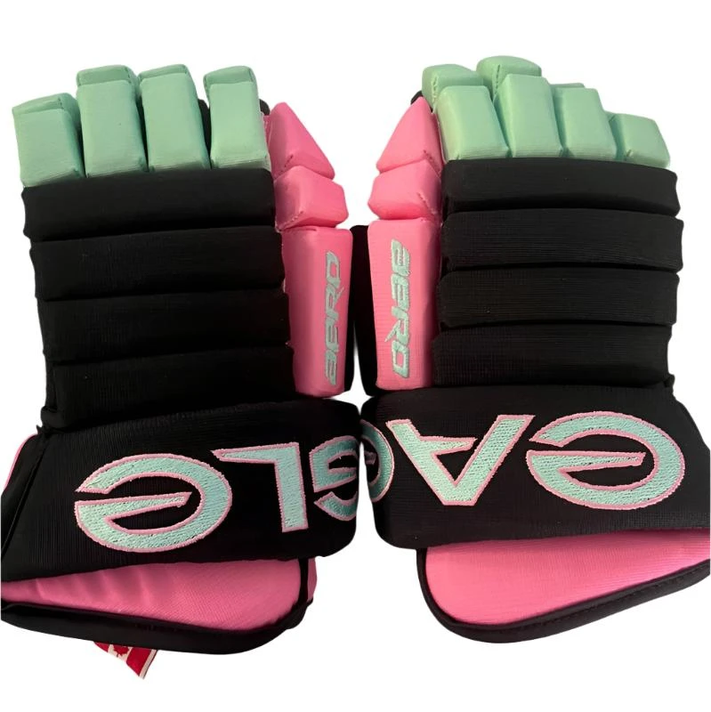 Eagle Aero Black/Pink/Mint "Miami Vice" Custom Gloves - Senior 4 Eagle Aero Black/Pink/Mint "Miami Vice" Custom Gloves - Senior - Image 2