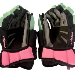 Eagle Aero Black/Pink/Mint "Miami Vice" Custom Gloves - Senior 7 Eagle Aero Black/Pink/Mint "Miami Vice" Custom Gloves - Senior -Hockeyvancouver IMG 9053