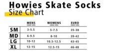 Howies Hockey Pro Style Skate Socks -Hockeyvancouver howies skate socks sizing chart
