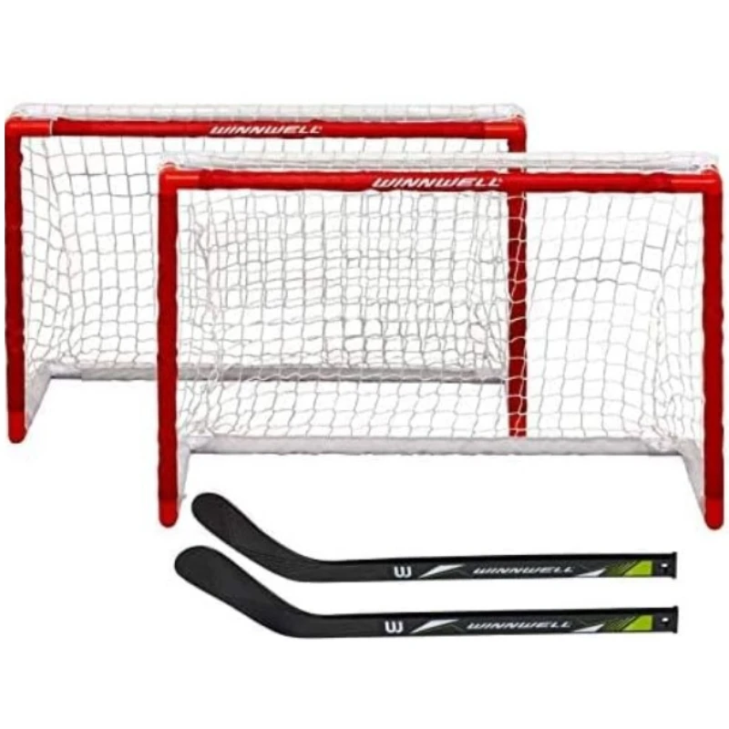 Winnwell Double PVC Mini Net Set With 2 Sticks & Ball 3 Winnwell Double PVC Mini Net Set With 2 Sticks & Ball