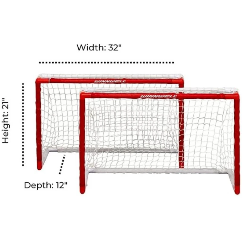 Winnwell Double PVC Mini Net Set With 2 Sticks & Ball 4 Winnwell Double PVC Mini Net Set With 2 Sticks & Ball - Image 2